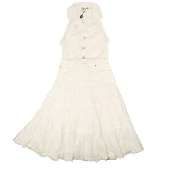 OPENING CEREMONY White Cotton Tiered Ruffle Dress Size 0/36 $350 - Picture 1 of 4